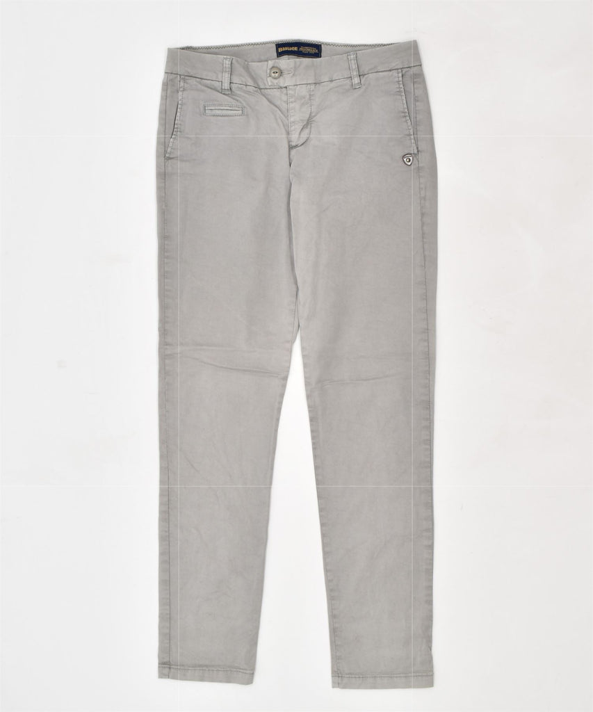 BLAUER Womens Straight Chino Trousers W28 L31 Grey Cotton Vintage | Vintage | Thrift | Second-Hand | Used Clothing | Messina Hembry 