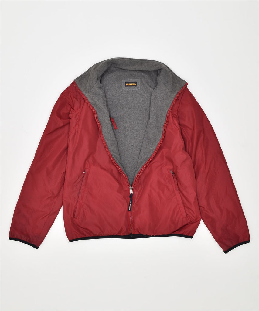 WOOLRICH Womens Bomber Jacket UK 16 Large Red | Vintage | Thrift | Second-Hand | Used Clothing | Messina Hembry 