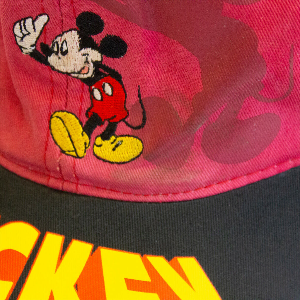 Mickey Mouse Snapback Cap | Vintage 90s Disney Character Hat Cartoon Red VTG | Vintage Messina Hembry | Thrift | Second-Hand Messina Hembry | Used Clothing | Messina Hembry 