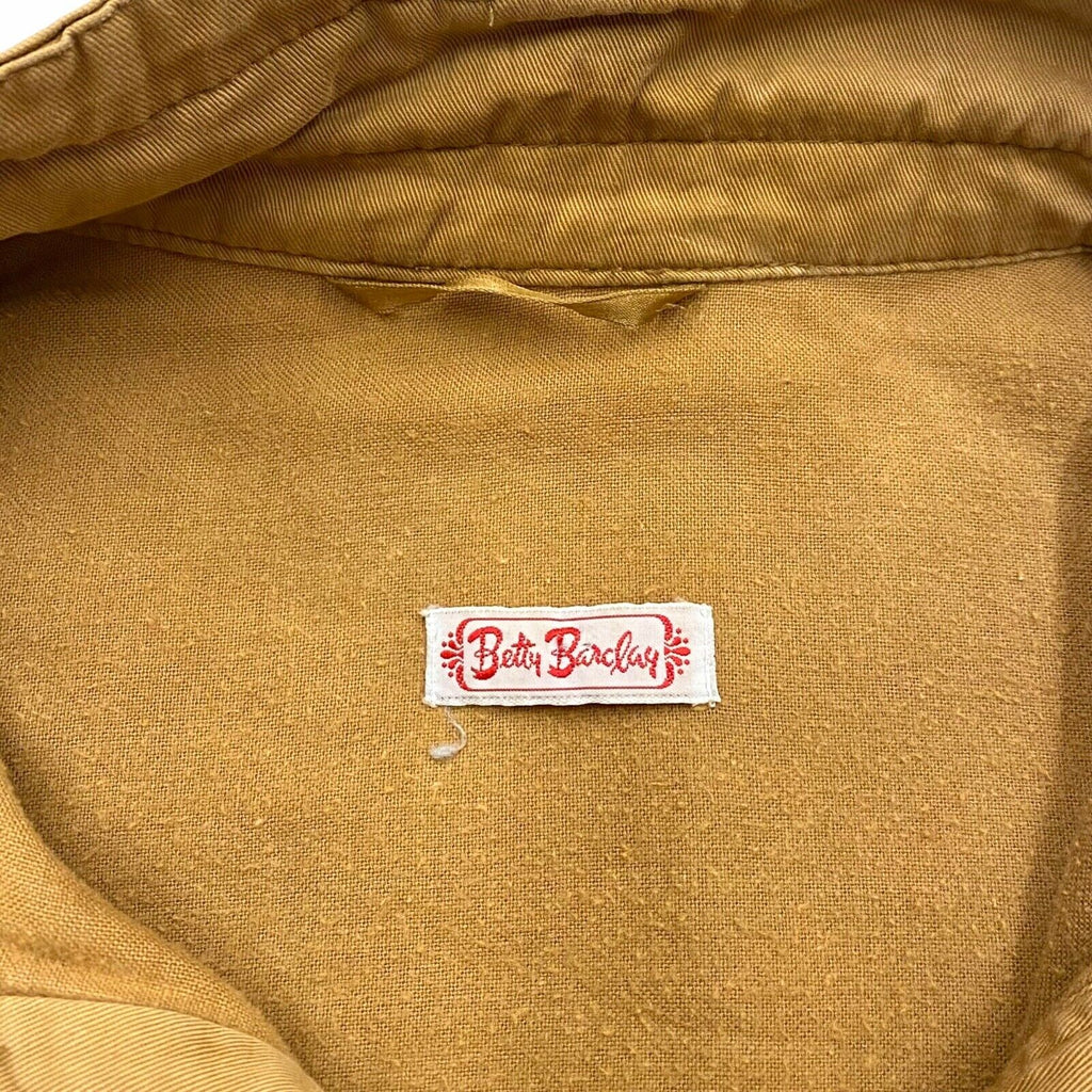 Betty Barclay Women's Cotton Jacket | Vintage High End Designer Tan Brown VTG | Vintage Messina Hembry | Thrift | Second-Hand Messina Hembry | Used Clothing | Messina Hembry 