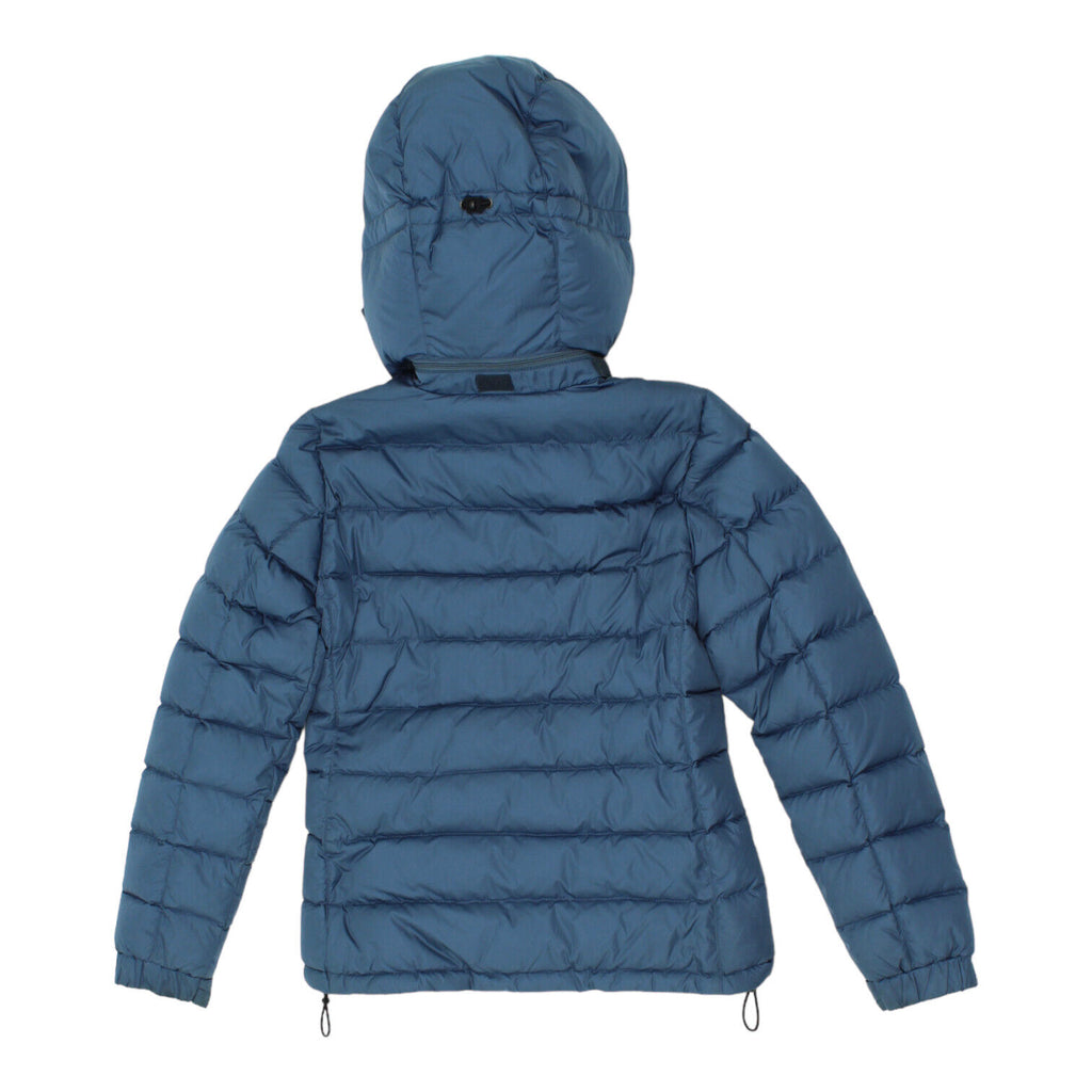 Aspesi Womens Blue Hooded Puffer Jacket | Vintage High End Designer Padded Coat | Vintage Messina Hembry | Thrift | Second-Hand Messina Hembry | Used Clothing | Messina Hembry 