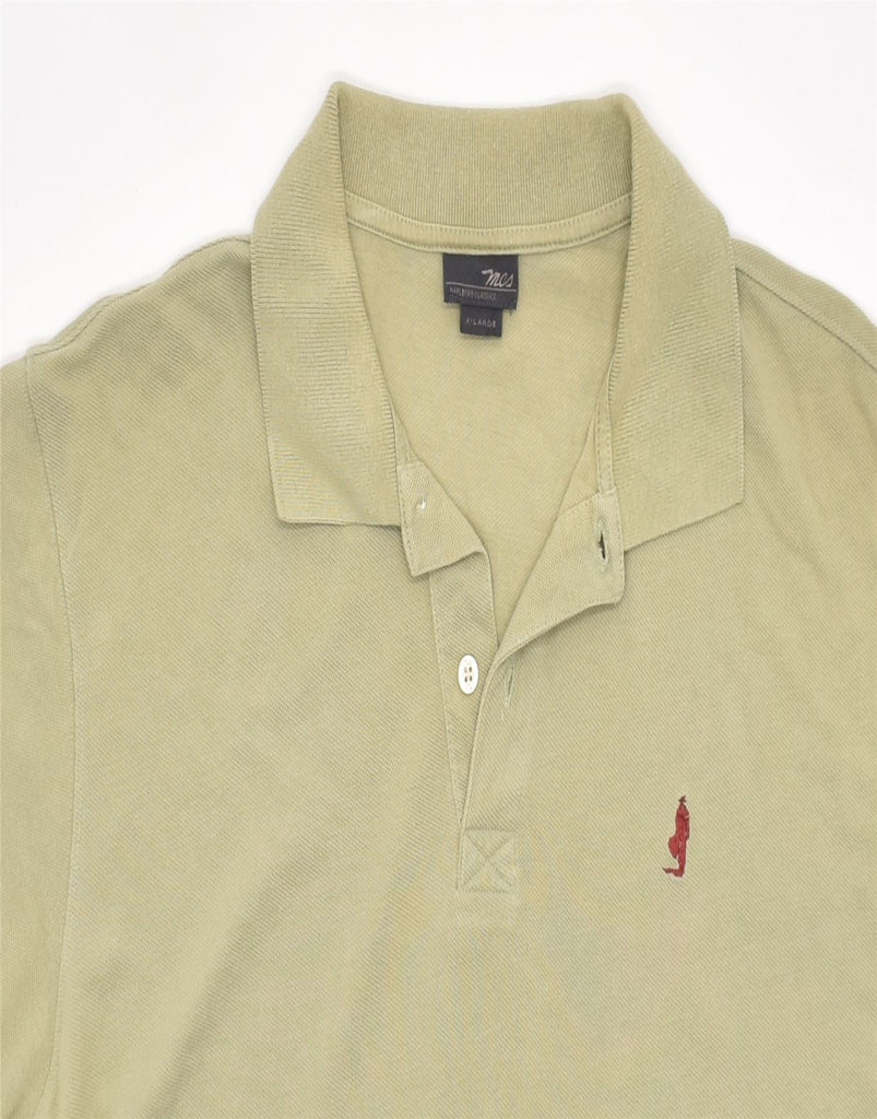 MARLBORO CLASSICS Mens Polo Shirt XL Beige Cotton | Vintage | Thrift | Second-Hand | Used Clothing | Messina Hembry 
