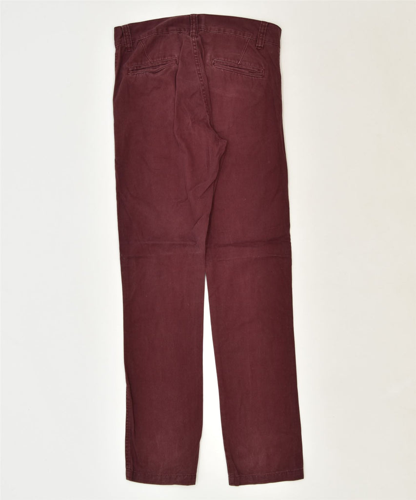 JACK & JONES Mens Slim Chino Trousers W29 L32 Maroon Cotton Classic | Vintage | Thrift | Second-Hand | Used Clothing | Messina Hembry 