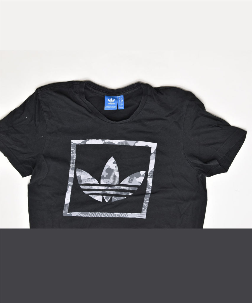 ADIDAS Mens Graphic T-Shirt Top Medium Black | Vintage | Thrift | Second-Hand | Used Clothing | Messina Hembry 