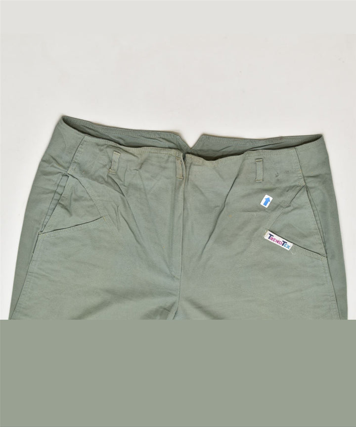 TREND TEX Womens High Waist Chino Trousers W32 L27 Khaki Cotton Vintage | Vintage | Thrift | Second-Hand | Used Clothing | Messina Hembry 