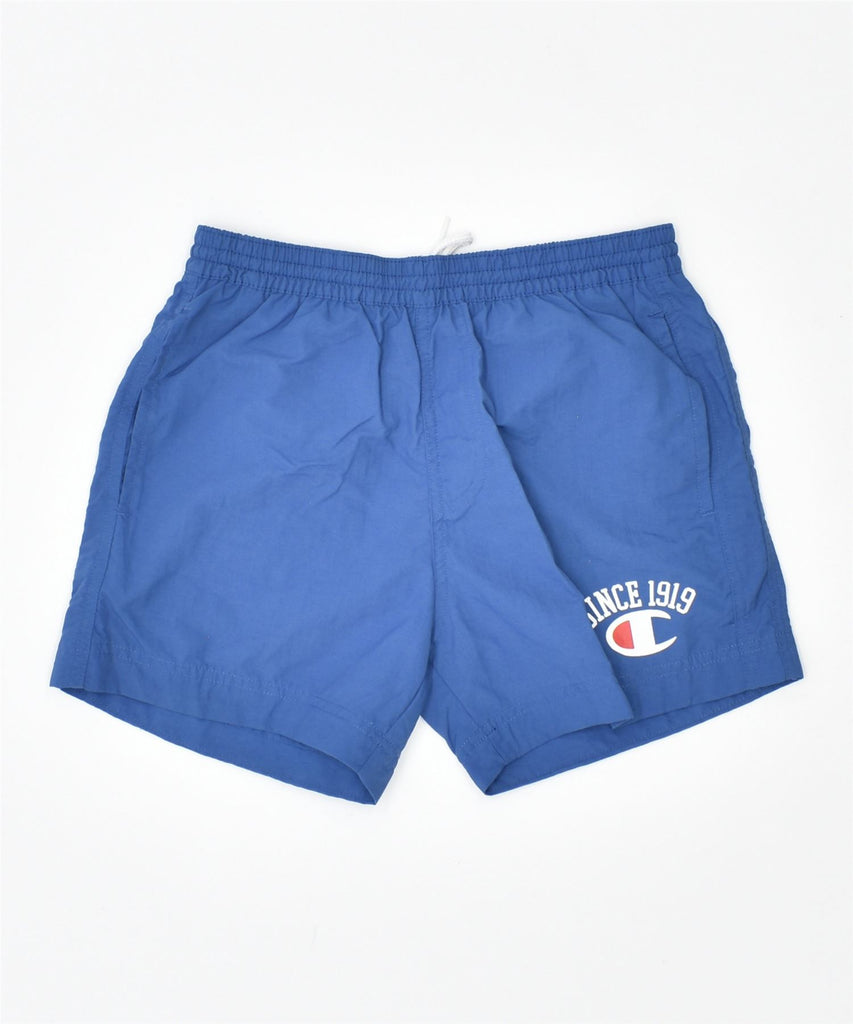 CHAMPION Boys Sport Shorts 11-12 Years Large Blue Polyamide | Vintage | Thrift | Second-Hand | Used Clothing | Messina Hembry 