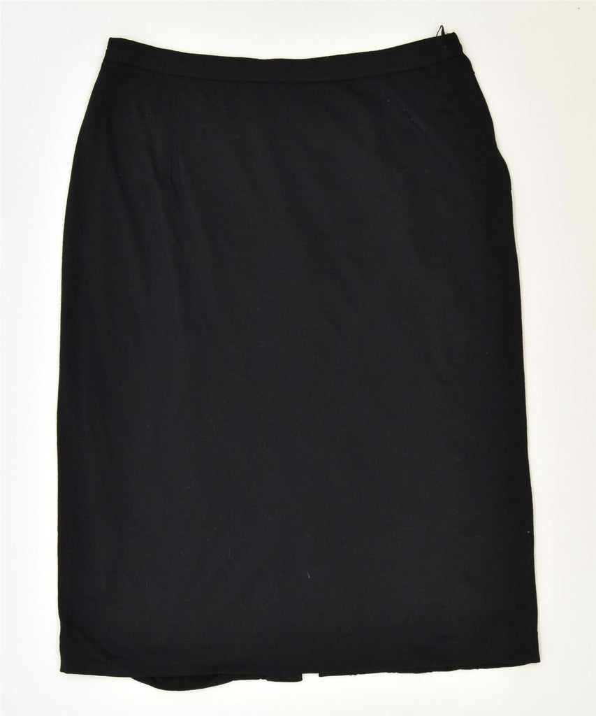 LUISA SPAGNOLI Womens Straight Skirt IT 48 XL W30 Black Wool Classic | Vintage | Thrift | Second-Hand | Used Clothing | Messina Hembry 