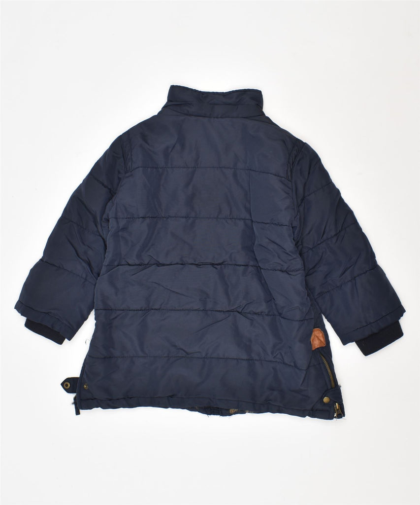 MASSIMO DUTTI Girls Padded Jacket 3-4 Years Navy Blue Nylon | Vintage | Thrift | Second-Hand | Used Clothing | Messina Hembry 