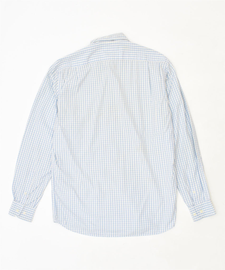 MASSIMO DUTTI Mens Shirt Size 40 Medium Blue Gingham Cotton | Vintage | Thrift | Second-Hand | Used Clothing | Messina Hembry 