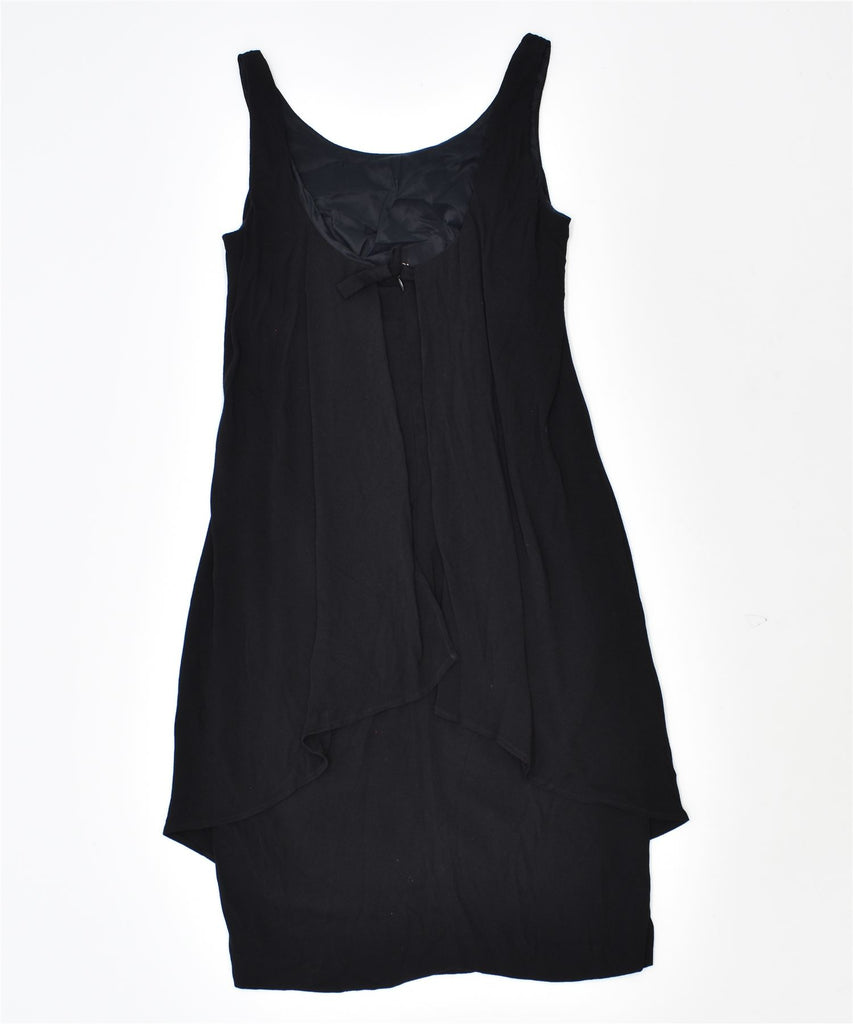GANT Womens Tiered Dress UK 10 Small Black Viscose | Vintage | Thrift | Second-Hand | Used Clothing | Messina Hembry 