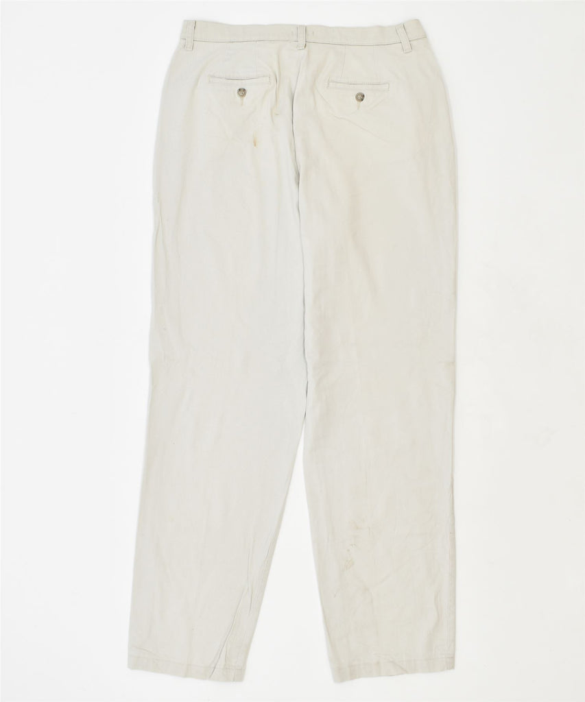 LEE Womens Slim Casual Trousers UK 16 Large W32 L32 Off White Cotton | Vintage | Thrift | Second-Hand | Used Clothing | Messina Hembry 