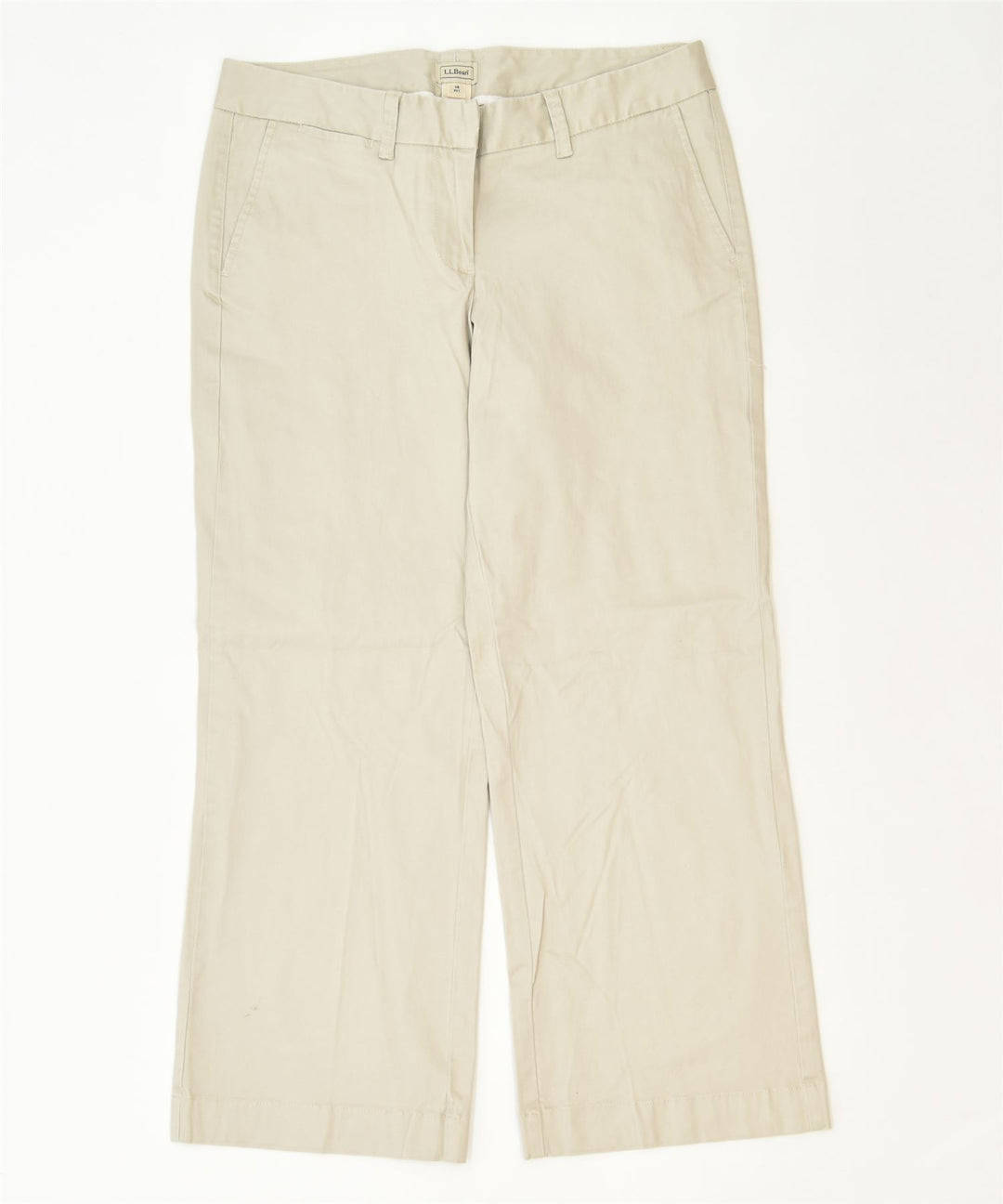 L.L.BEAN Womens Petite Straight Chino Trousers US 14 2XL W36 L28 Grey | Vintage | Thrift | Second-Hand | Used Clothing | Messina Hembry 