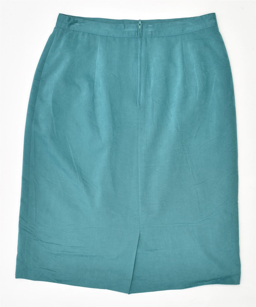 VINTAGE Womens Pencil Skirt W29 Medium Turquoise Cupro | Vintage | Thrift | Second-Hand | Used Clothing | Messina Hembry 