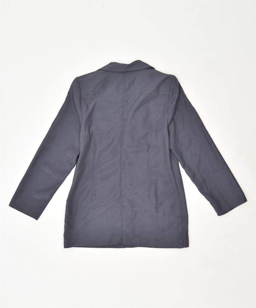 VINTAGE Womens 4 Button Blazer Jacket UK 14 Large Grey | Vintage | Thrift | Second-Hand | Used Clothing | Messina Hembry 