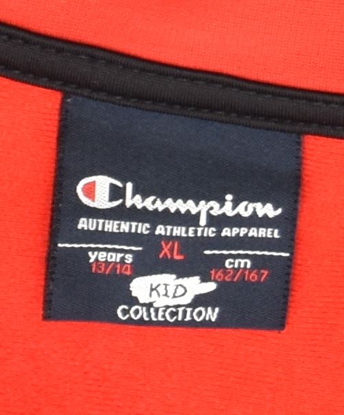 CHAMPION Girls Tracksuit Top Jacket 13-14 Years XL Red Polyester | Vintage | Thrift | Second-Hand | Used Clothing | Messina Hembry 