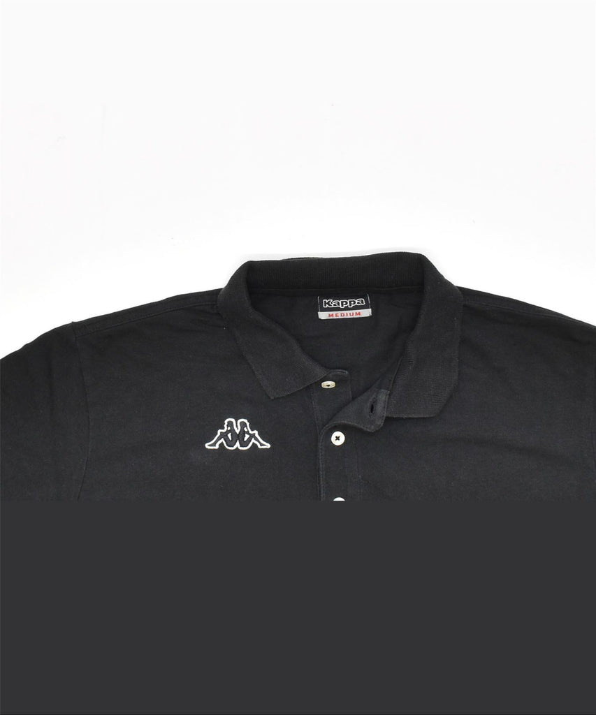 KAPPA Mens Polo Shirt Medium Black Cotton | Vintage | Thrift | Second-Hand | Used Clothing | Messina Hembry 