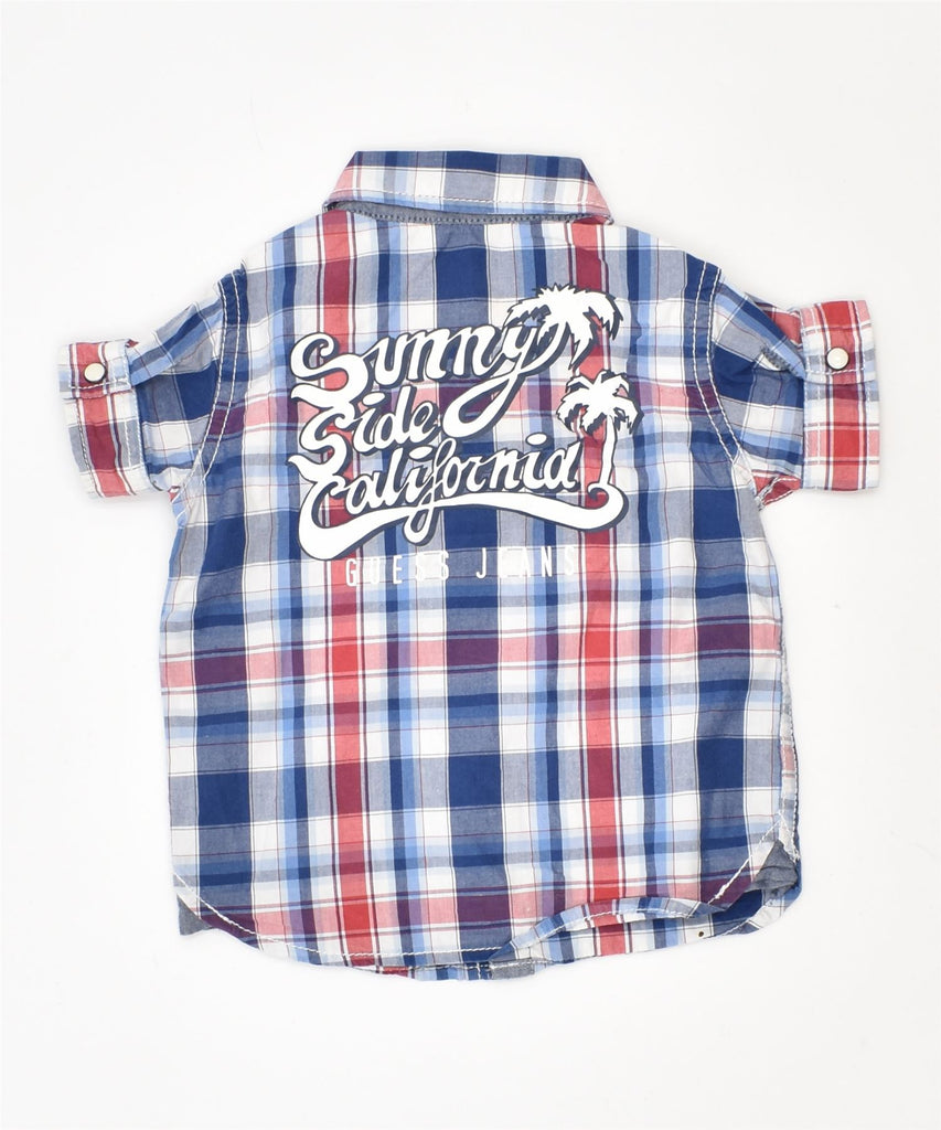 GUESS Boys Shirt 6-9 Months Multicoloured Check Cotton | Vintage | Thrift | Second-Hand | Used Clothing | Messina Hembry 