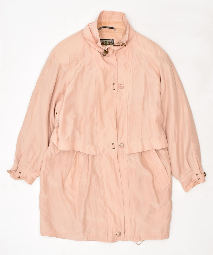 YESSICA Womens Overcoat EU 38 Medium Pink Polyester | Vintage | Thrift | Second-Hand | Used Clothing | Messina Hembry 