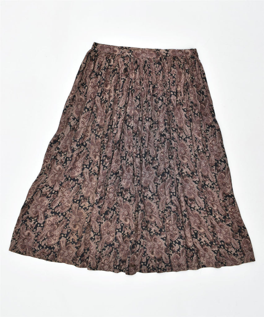 VINTAGE Womens Flared Skirt W28 Medium Brown Paisley | Vintage | Thrift | Second-Hand | Used Clothing | Messina Hembry 