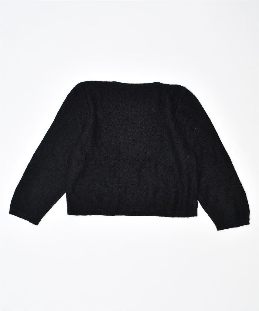 VINTAGE Womens Crew Neck Jumper Sweater UK 14 Large Black | Vintage | Thrift | Second-Hand | Used Clothing | Messina Hembry 