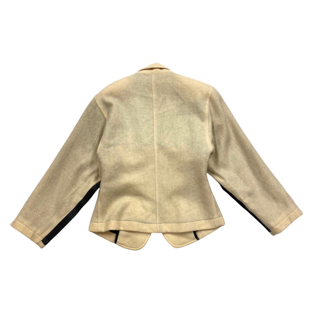 Oaks By Ferre Women's Wool Jacket | Vintage High End Luxury Designer Beige VTG | Vintage Messina Hembry | Thrift | Second-Hand Messina Hembry | Used Clothing | Messina Hembry 