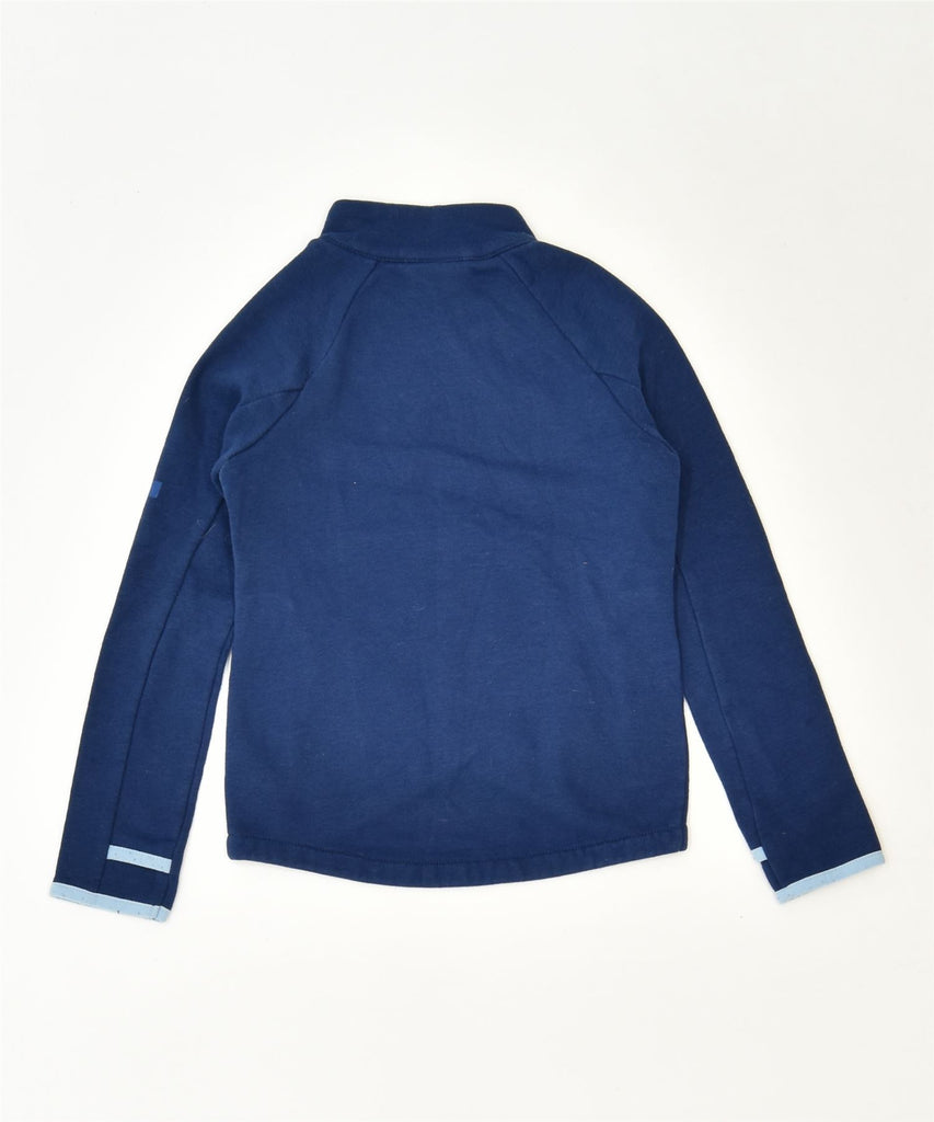 UMBRO Girls Asymmetric Sweatshirt Jumper 5-6 Years Navy Blue Polyester | Vintage | Thrift | Second-Hand | Used Clothing | Messina Hembry 