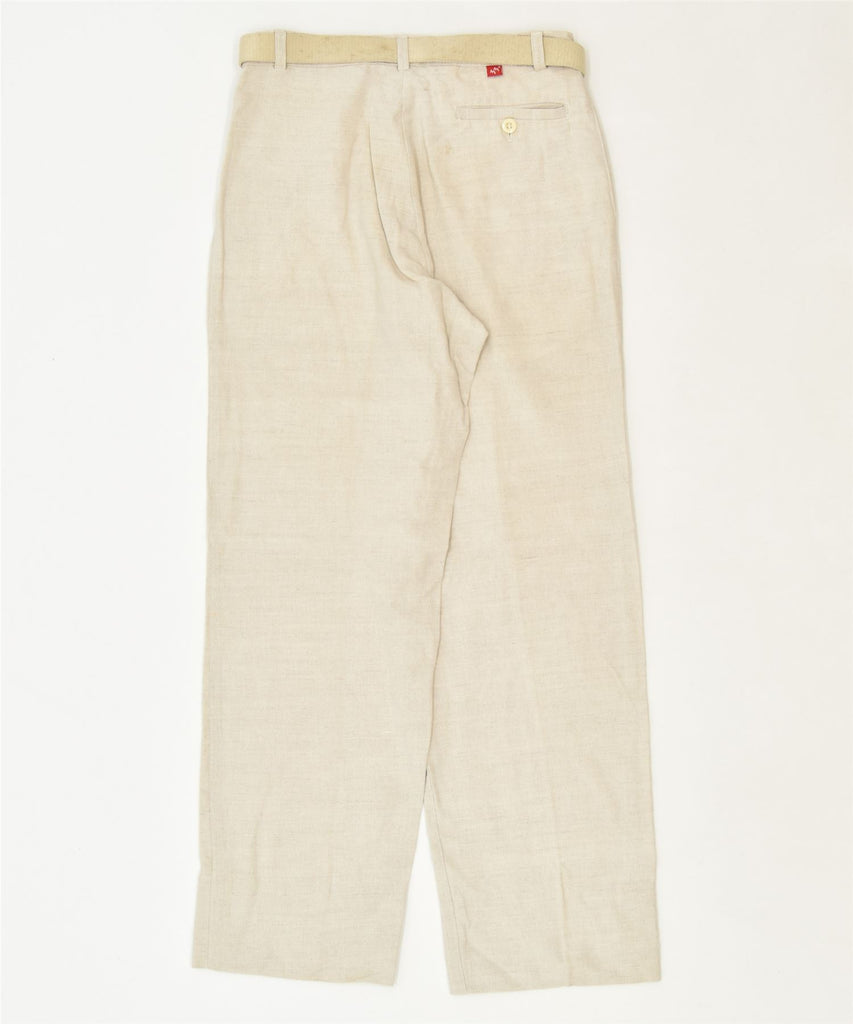 33 Womens Straight Chino Trousers W28 L29 Beige Classic | Vintage | Thrift | Second-Hand | Used Clothing | Messina Hembry 