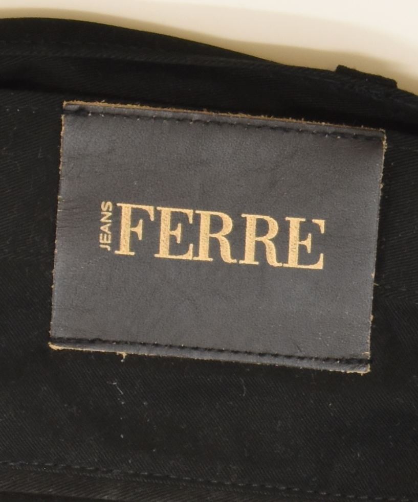 FERRE Womens Straight Chino Trousers W32 L30 Black Cotton Classic | Vintage | Thrift | Second-Hand | Used Clothing | Messina Hembry 