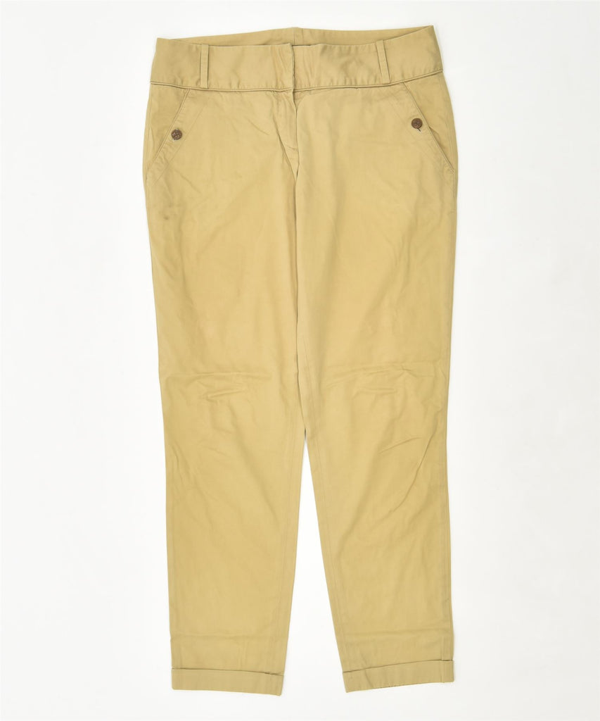 MASSIMO DUTTI Womens Straight Chino Trousers W30 L29 Yellow Cotton | Vintage | Thrift | Second-Hand | Used Clothing | Messina Hembry 