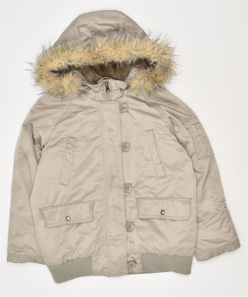 GAP Girls Hooded Parka Jacket 10-11 Years Grey Polyester | Vintage | Thrift | Second-Hand | Used Clothing | Messina Hembry 