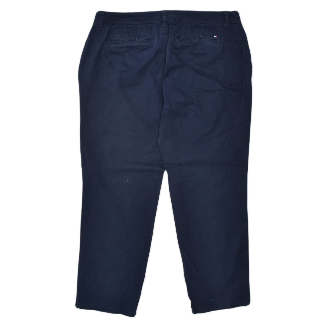 TOMMY HILFIGER Womens Chino Trousers US 6 W32 L29 Navy Blue Cotton | Vintage | Thrift | Second-Hand | Used Clothing | Messina Hembry 