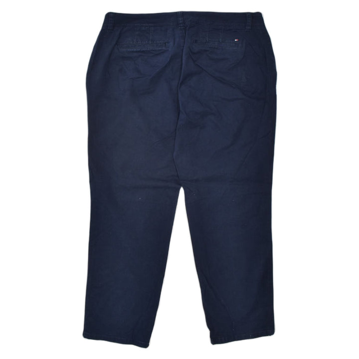 TOMMY HILFIGER Womens Chino Trousers US 6 W32 L29 Navy Blue Cotton | Vintage | Thrift | Second-Hand | Used Clothing | Messina Hembry 