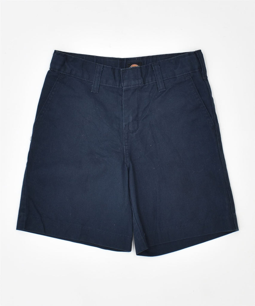 DICKIES Boys Chino Shorts 7-8 Years W22 Blue Polyester | Vintage | Thrift | Second-Hand | Used Clothing | Messina Hembry 