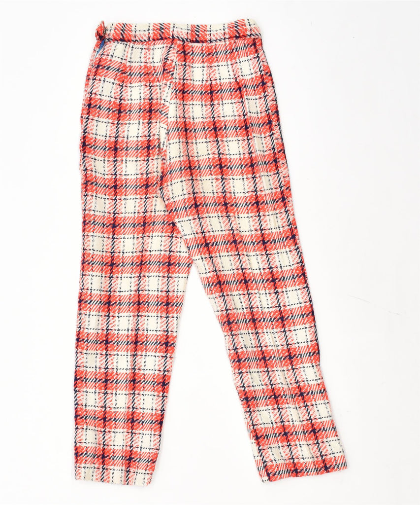 VINTAGE Womens High Waist Casual Trousers W24 L24 Multicoloured Check | Vintage | Thrift | Second-Hand | Used Clothing | Messina Hembry 