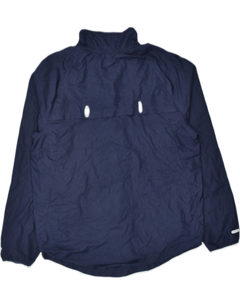 STARTER Mens Hooded Rain Jacket UK 42 Large Navy Blue Polyester | Vintage | Thrift | Second-Hand | Used Clothing | Messina Hembry 