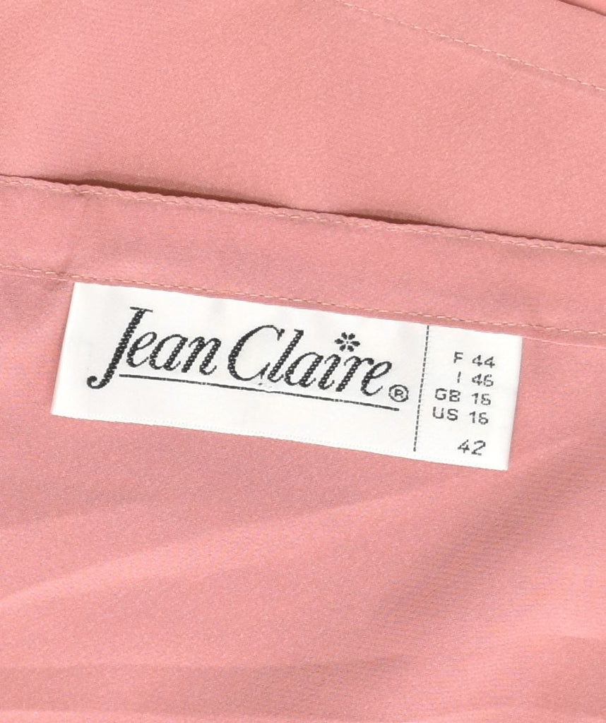 JEAN CLAIRE Womens Vest Top UK 16 Large Pink Polyester Vintage | Vintage | Thrift | Second-Hand | Used Clothing | Messina Hembry 