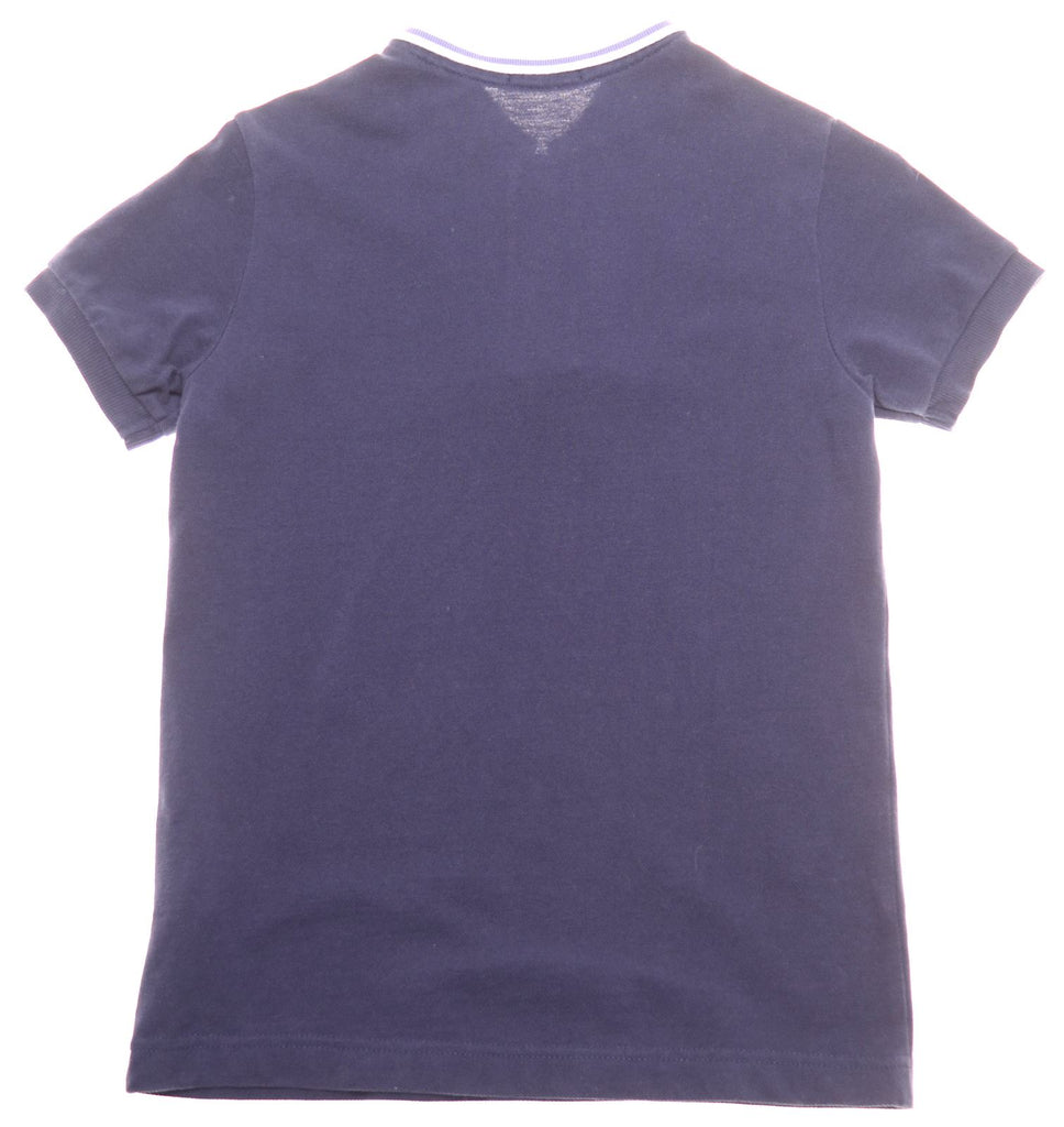 BENETTON Boys Polo Shirt 8-9 Years Large Blue Cotton | Vintage | Thrift | Second-Hand | Used Clothing | Messina Hembry 