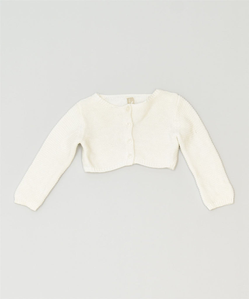 HARMOUNT & BLAINE Girls Cardigan Sweater 3-6 Months White Cotton Classic | Vintage | Thrift | Second-Hand | Used Clothing | Messina Hembry 