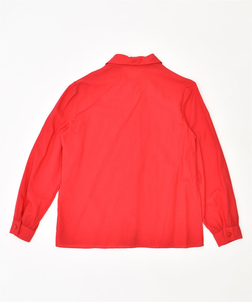 VINTAGE Womens Shirt UK 14 Medium Red | Vintage | Thrift | Second-Hand | Used Clothing | Messina Hembry 