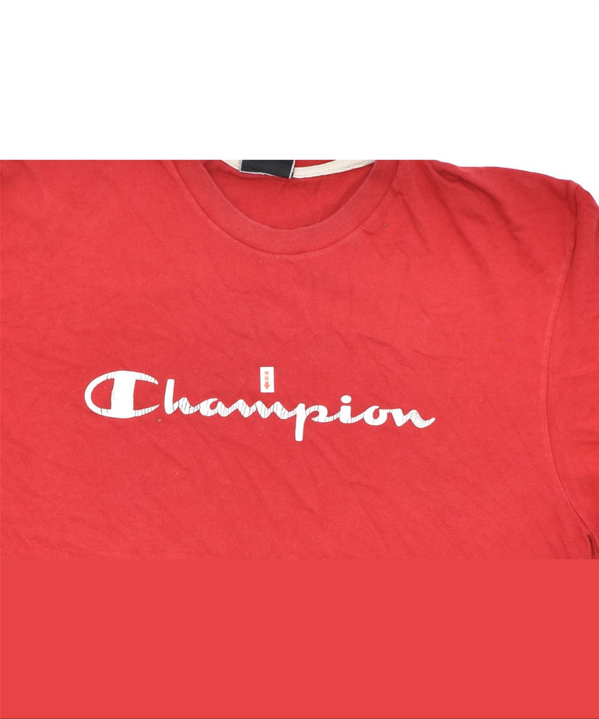 CHAMPION Womens Graphic T-Shirt Top UK 20 2XL Red | Vintage | Thrift | Second-Hand | Used Clothing | Messina Hembry 