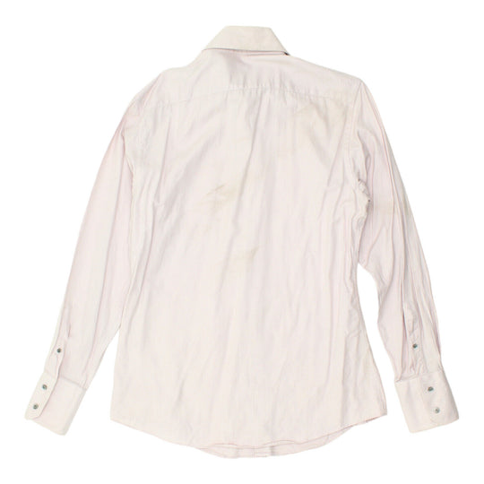 Gucci Mens Pink Button Up Cotton Shirt Vintage High End Luxury Designer VTG Vintage Second Hand Clothing Online Messina Hembry