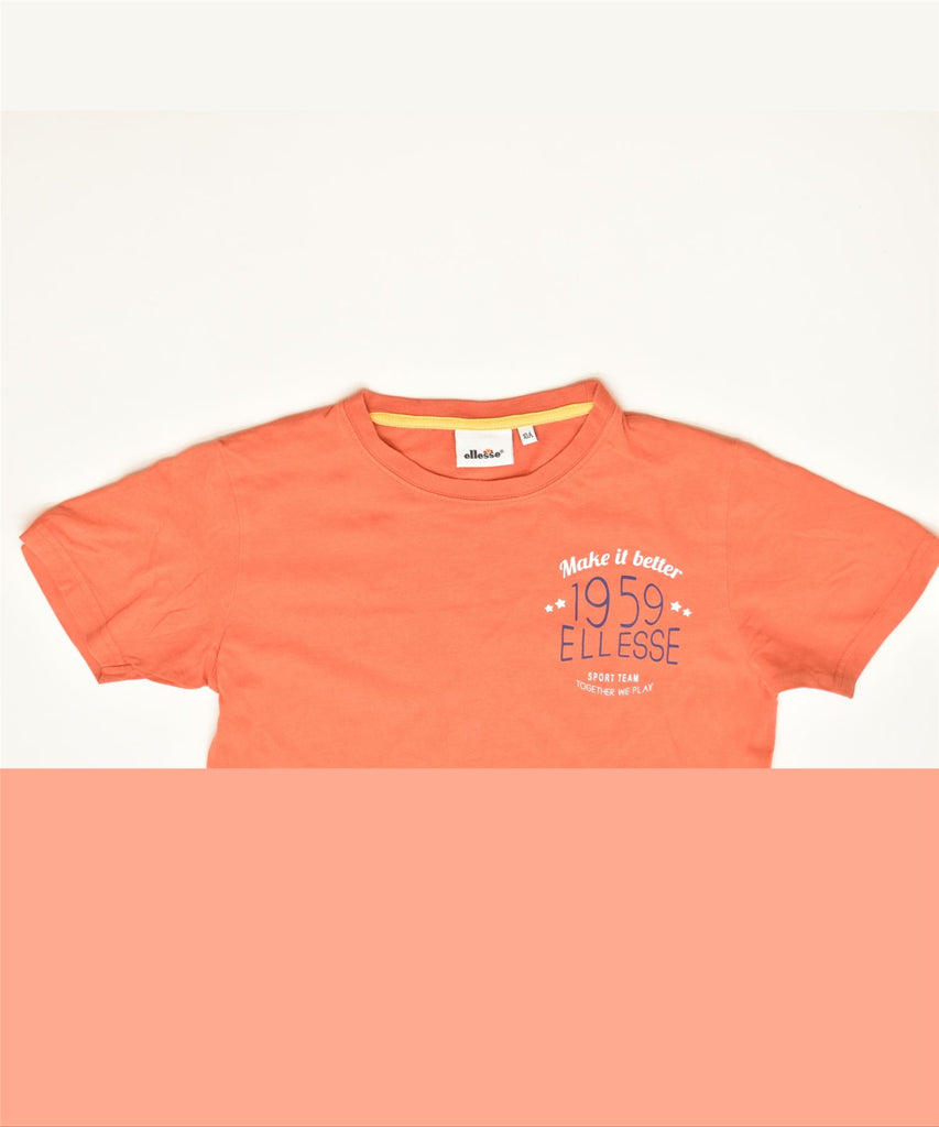 ELLESSE Boys Graphic T-Shirt Top 9-10 Years Orange Classic | Vintage | Thrift | Second-Hand | Used Clothing | Messina Hembry 