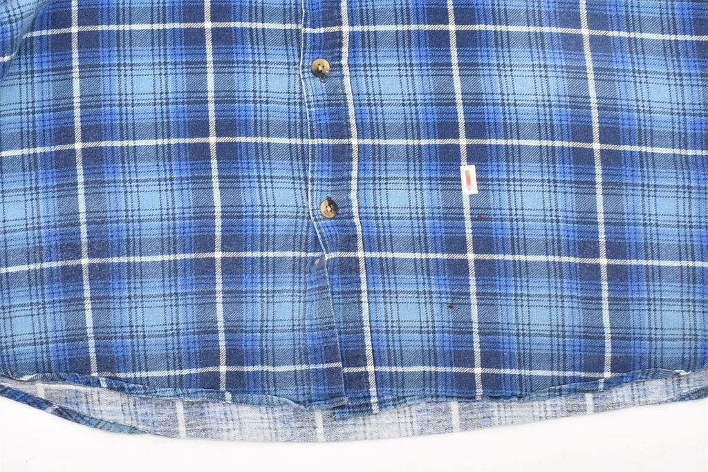 IDENTIC Mens Shirt XL Blue Check Cotton | Vintage | Thrift | Second-Hand | Used Clothing | Messina Hembry 