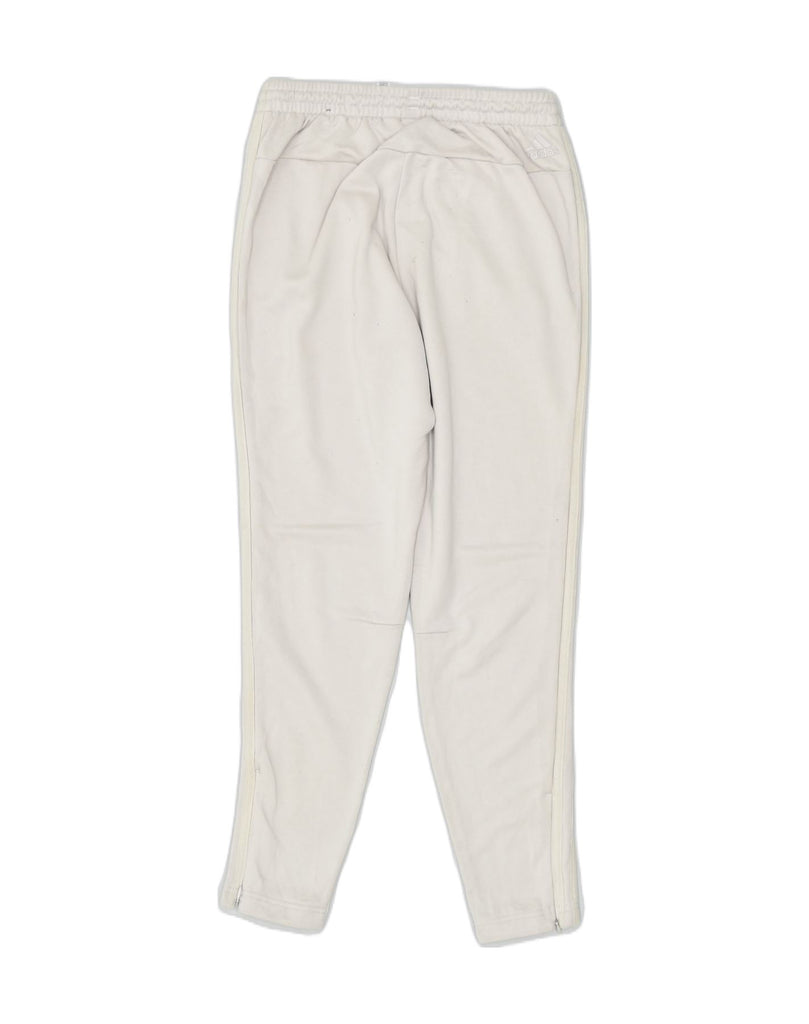 ADIDAS Mens Slim Tracksuit Trousers XS Off White Polyester | Vintage | Thrift | Second-Hand | Used Clothing | Messina Hembry 