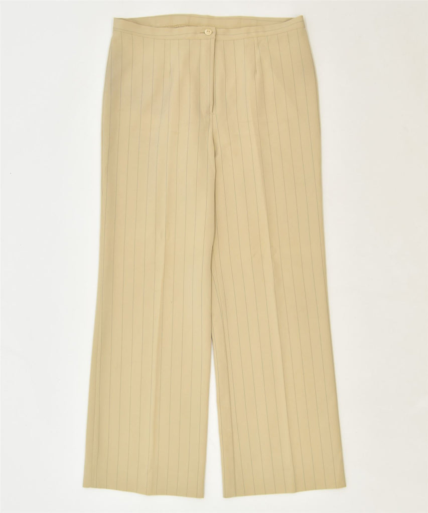 VINTAGE Womens Straight Suit Trousers IT 50 2XL W34 L29 Beige Classic | Vintage | Thrift | Second-Hand | Used Clothing | Messina Hembry 