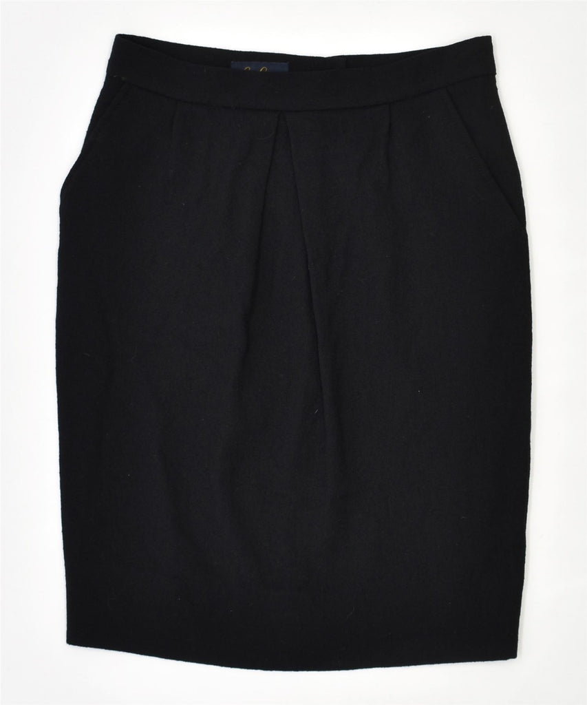 LUISA SPAGNOLI Womens Pencil Skirt IT 40 Small W26 Black Wool | Vintage | Thrift | Second-Hand | Used Clothing | Messina Hembry 