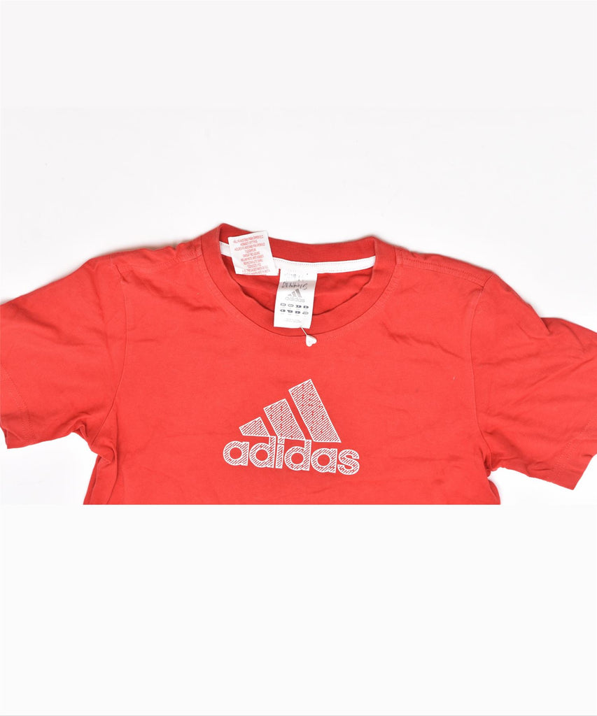 ADIDAS Boys Graphic T-Shirt Top 9-10 Years Red Cotton | Vintage | Thrift | Second-Hand | Used Clothing | Messina Hembry 