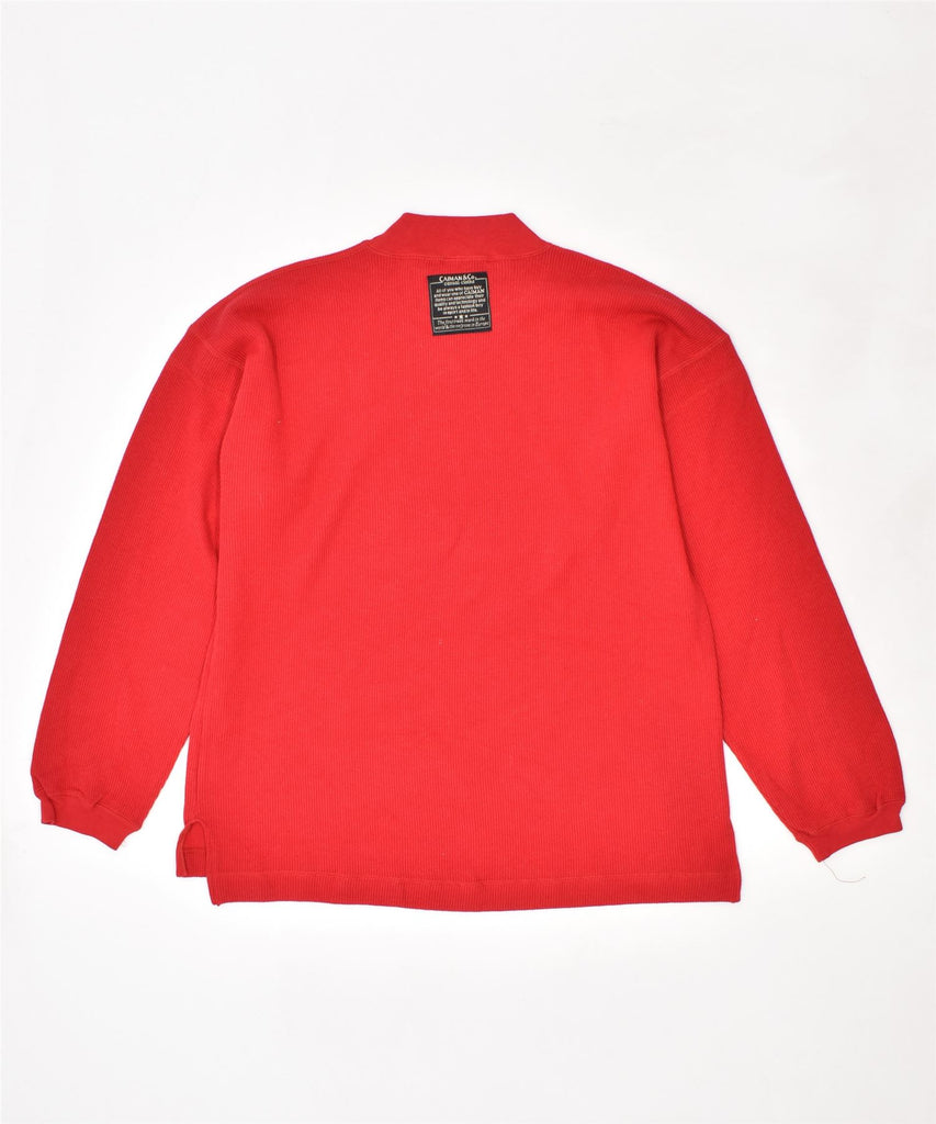 CAIMAN CO Mens Sweatshirt Jumper Medium Red Cotton | Vintage | Thrift | Second-Hand | Used Clothing | Messina Hembry 