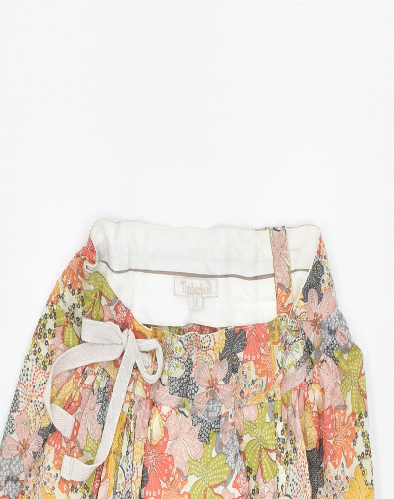 TIMBERLAND Womens A-Line Skirt Small Multicoloured Floral Cotton | Vintage | Thrift | Second-Hand | Used Clothing | Messina Hembry 