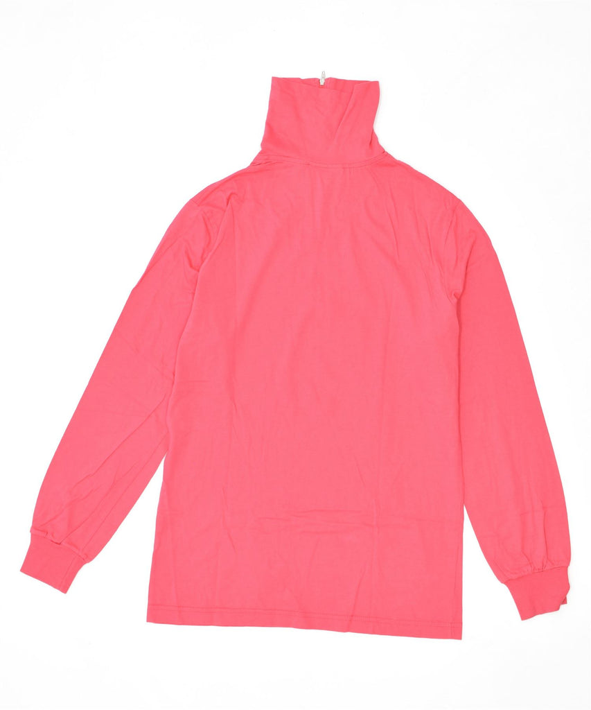 AUSTRALIAN L'ALPINA Womens Zip Neck Top Long Sleeve IT 44 Medium Pink | Vintage | Thrift | Second-Hand | Used Clothing | Messina Hembry 